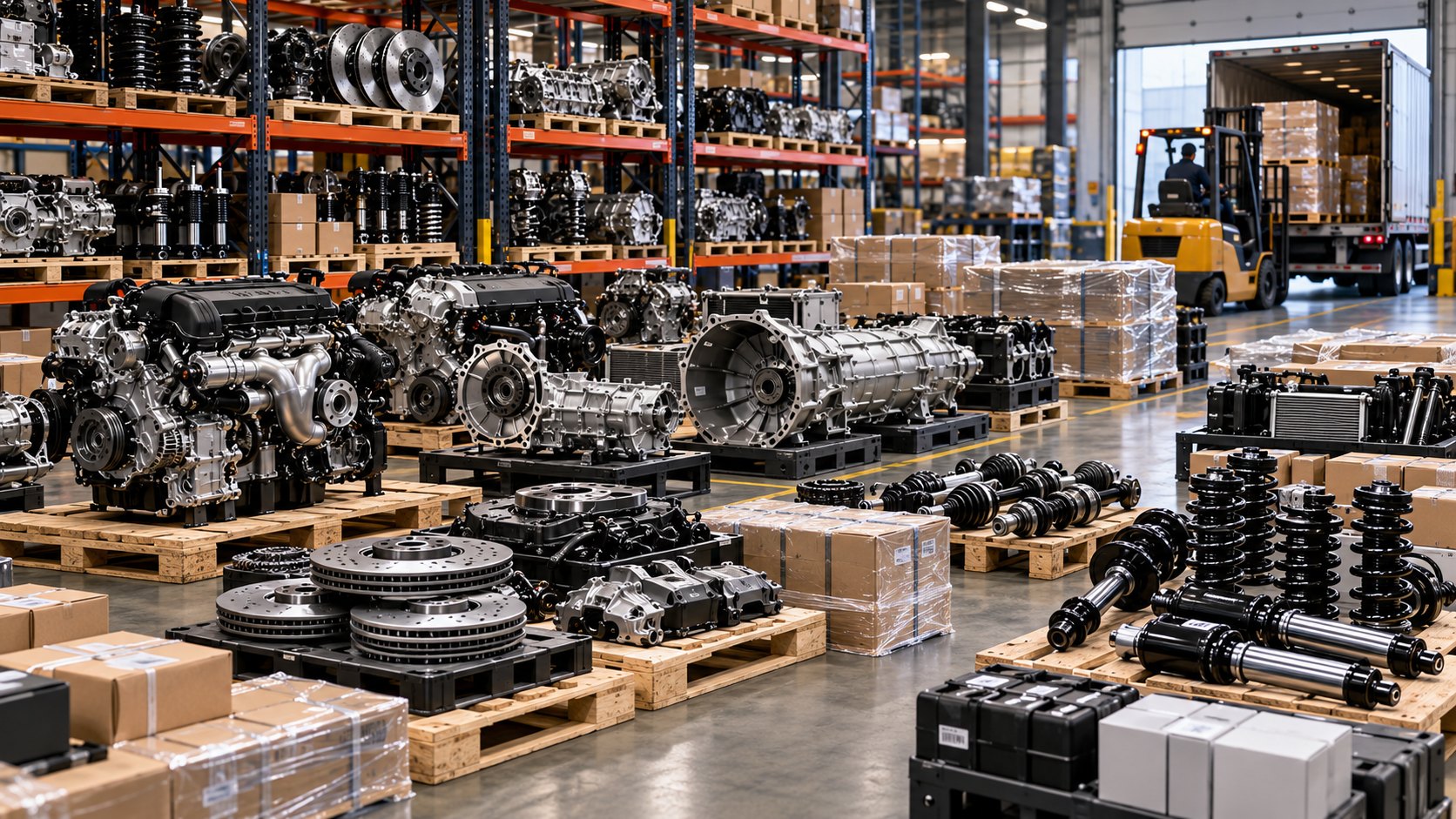 Automotive parts and equipment prepared for commercial distribution